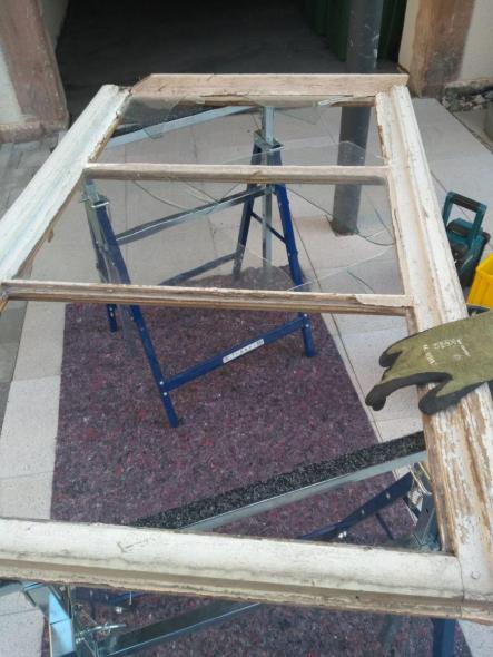 Holzfenster: Kittarbeiten